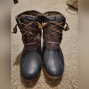 Sperry Quilted Rain Duck Boots Women's 7.5 Saltwater Core